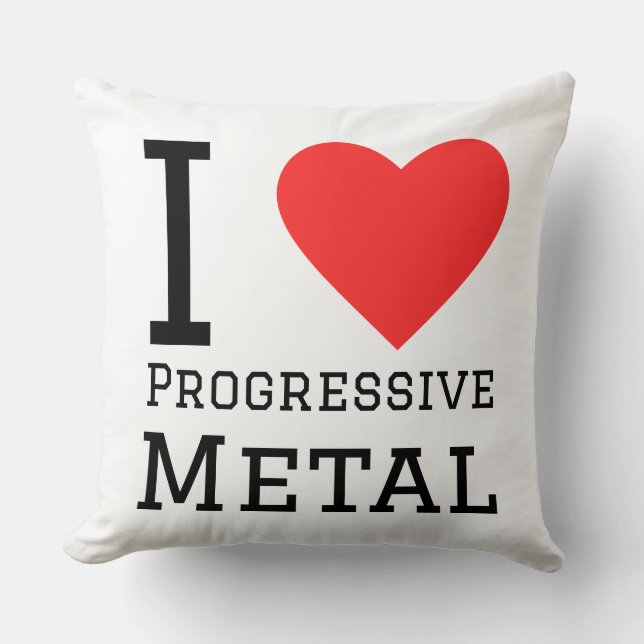Almofada Eu adoro metal progressivo (Frente)