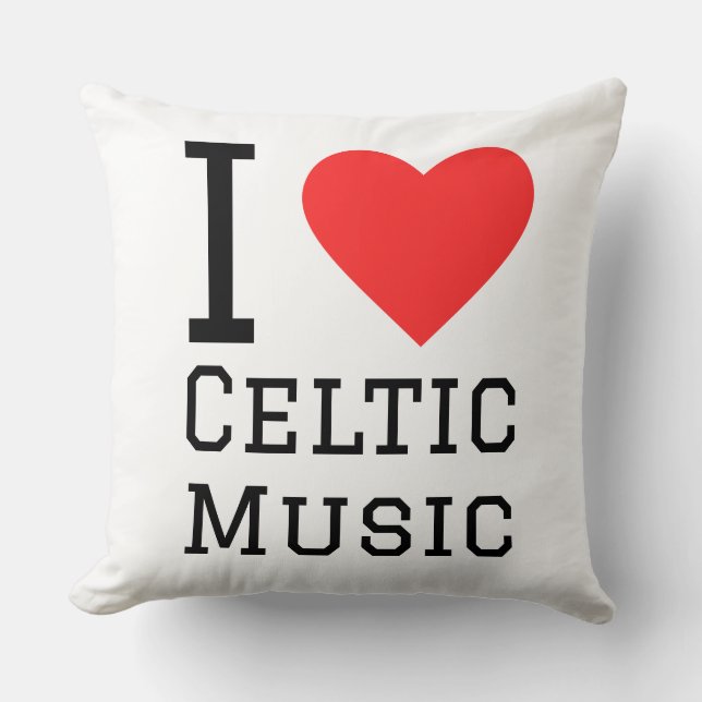 Almofada Eu adoro música celta (Frente)