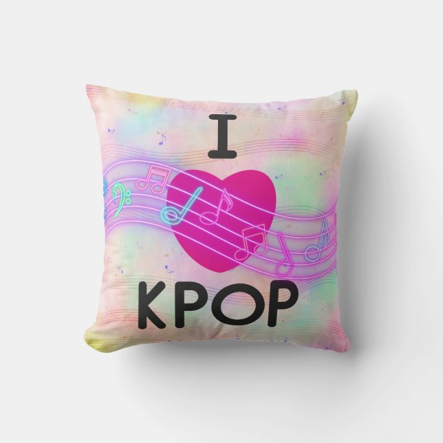 Almofada Eu adoro o K-pop (Frente)