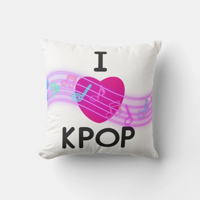 Almofada Eu adoro o K-pop (Frente)