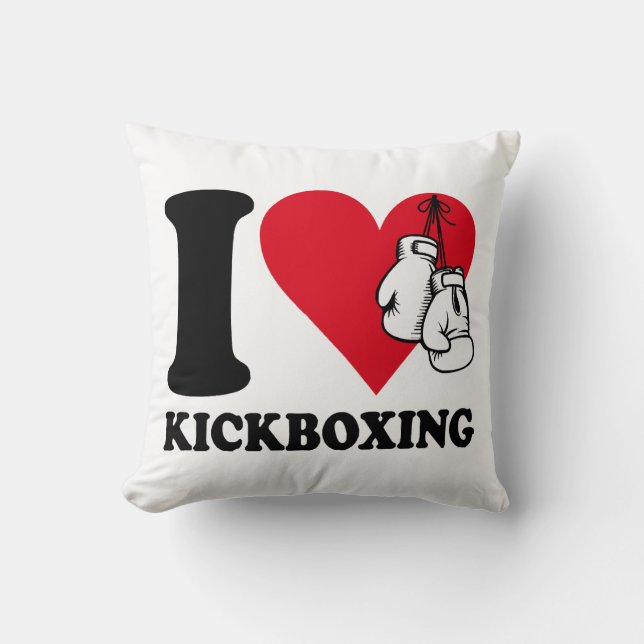 Almofada Eu adoro o kickboxe (Frente)