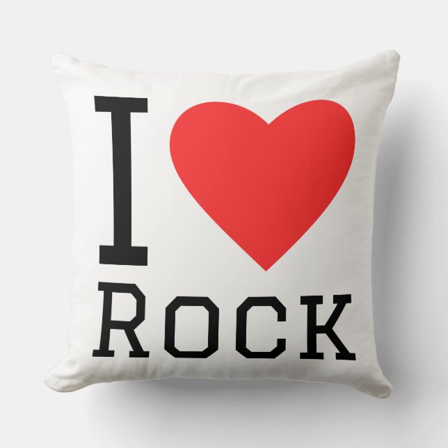 Almofada Eu adoro rock (Frente)