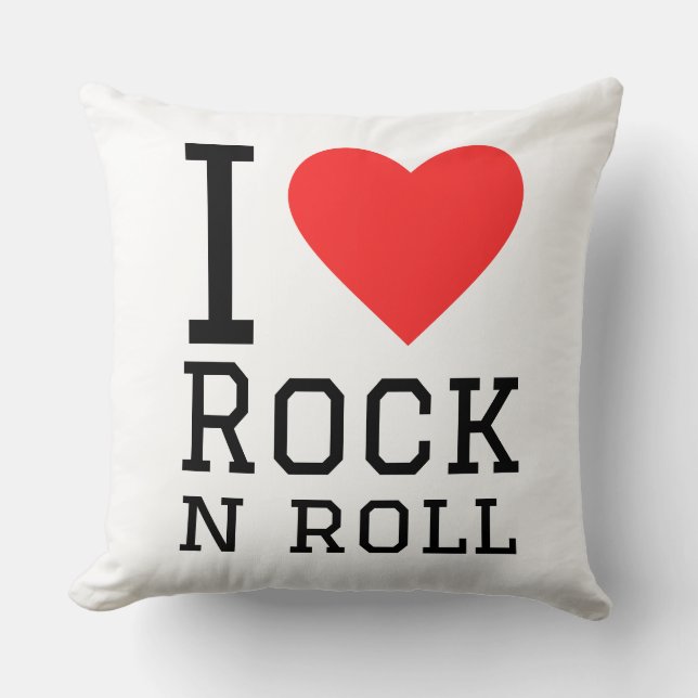 Almofada Eu adoro rock and roll (Frente)