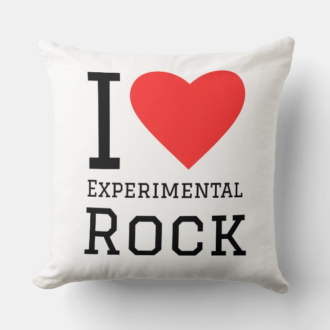 Almofada Eu adoro rock experimental (Frente)
