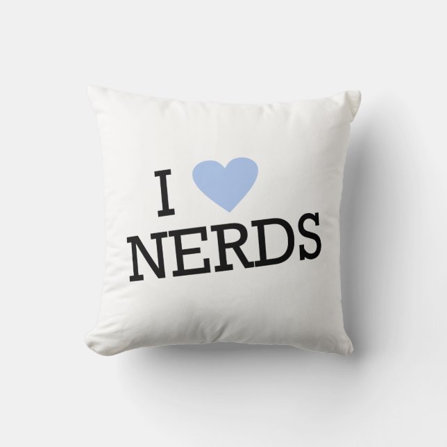 Almofada Eu adoro Travesseiro decorativo de Nerd (Frente)
