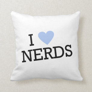 Almofada Eu adoro Travesseiro decorativo de Nerd