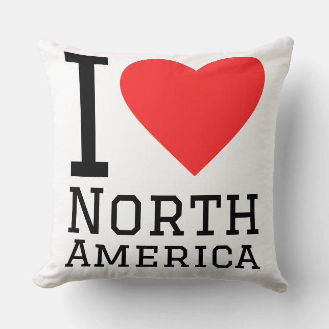 Almofada Eu amo a América do Norte (Frente)