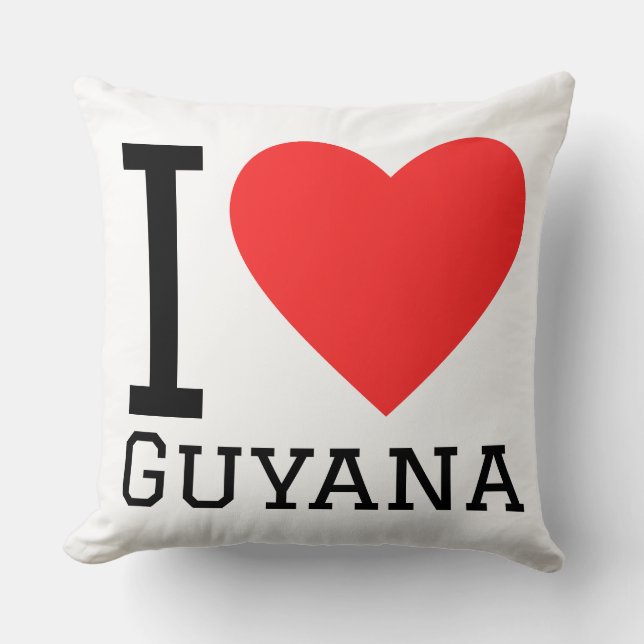Almofada Eu amo a Guiana (Frente)