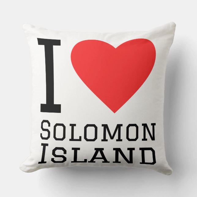 Almofada Eu amo a ilha Salomão (Frente)