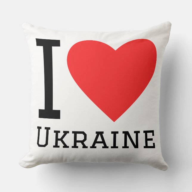 Almofada Eu amo a Ucrânia (Frente)