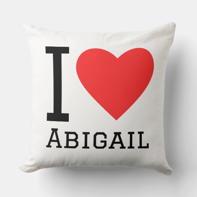 Almofada Eu amo Abigail (Frente)