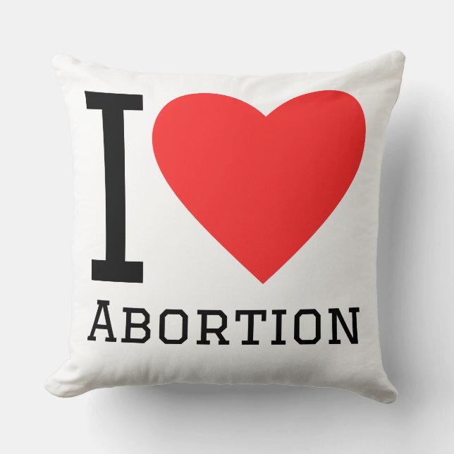Almofada Eu amo aborto (Frente)