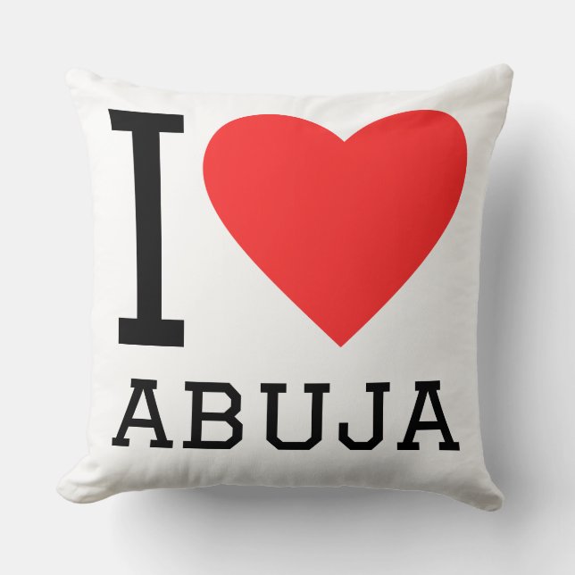 Almofada Eu amo Abuja (Frente)