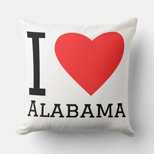 Almofada Eu amo Alabama (Frente)