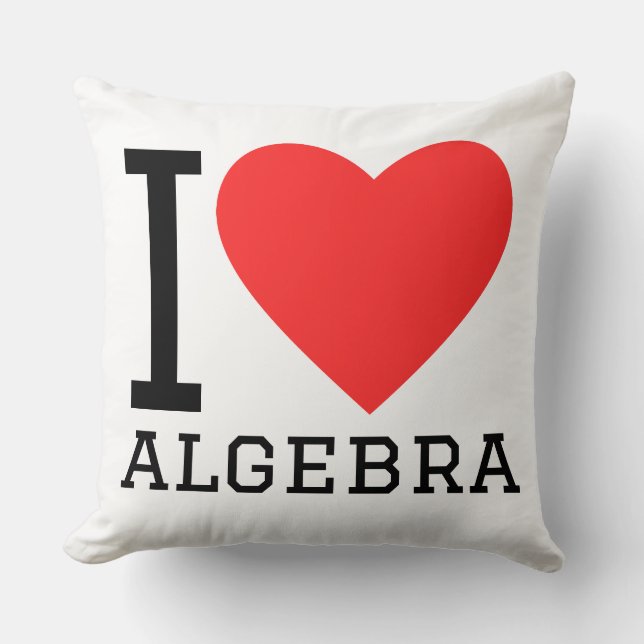Almofada Eu amo álgebra (Frente)