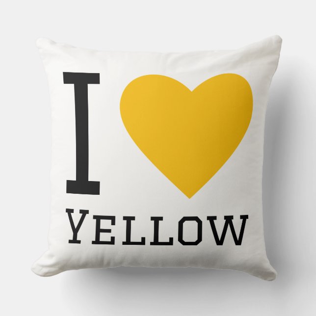 Almofada Eu amo amarelo (Frente)