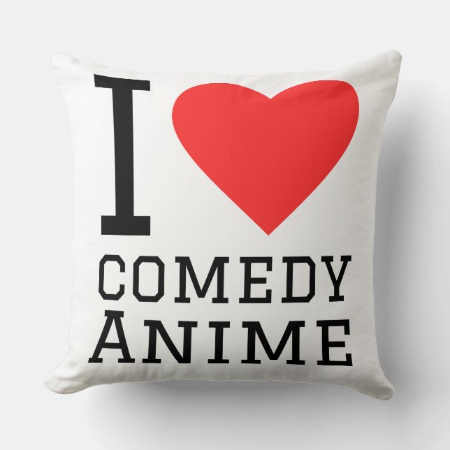 Almofada Eu amo anime de comédia (Frente)