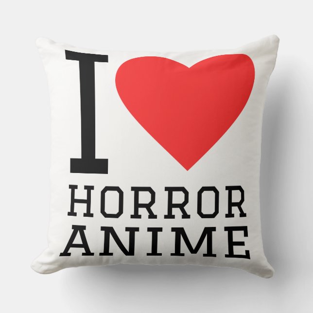 Almofada Eu amo anime de terror (Frente)