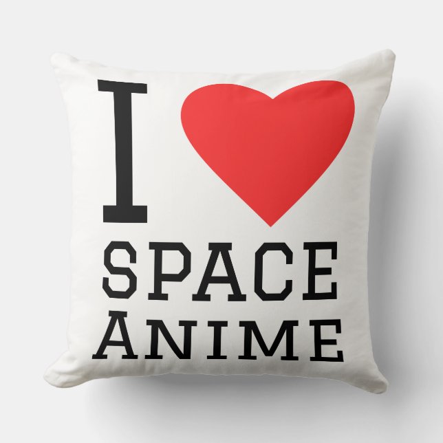 Almofada Eu amo anime espacial (Frente)