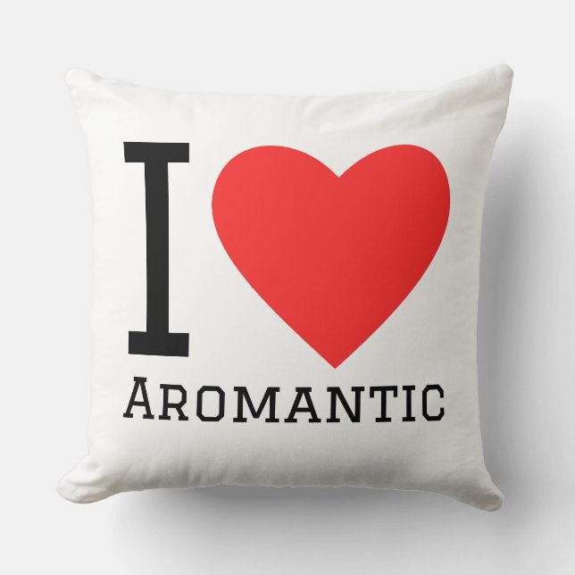 Almofada Eu amo aromântico (Frente)