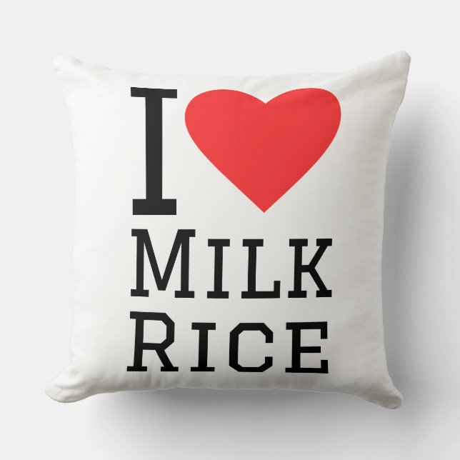 Almofada Eu amo arroz com leite (Frente)