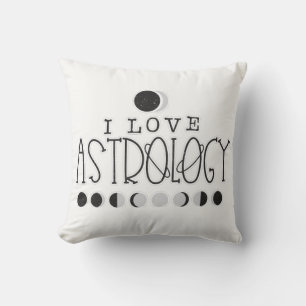 Almofada Eu amo as Fases do Sol e da Lua da Astrologia