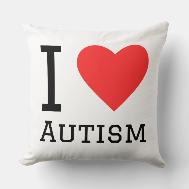 Almofada Eu amo autismo (Frente)