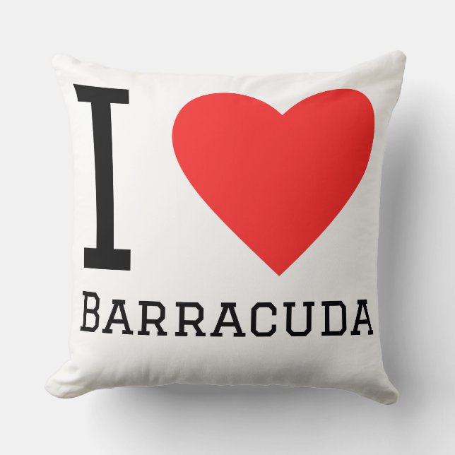 Almofada Eu amo barracuda (Frente)