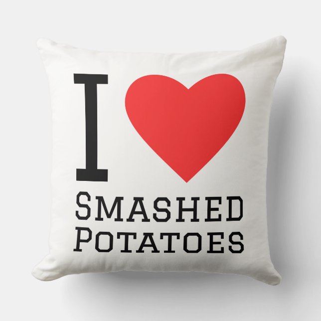Almofada Eu amo batatas amassadas (Frente)