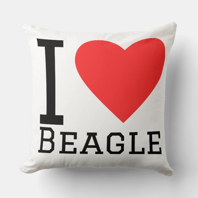 Almofada Eu amo beagle  (Frente)