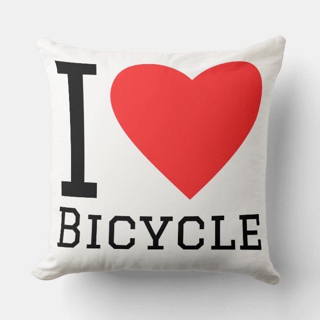 Almofada Eu amo bicicleta (Frente)