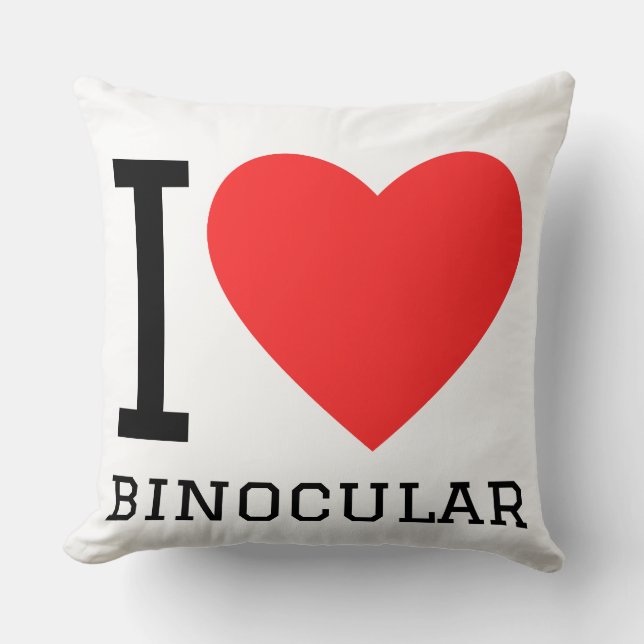 Almofada Eu amo binóculo (Frente)