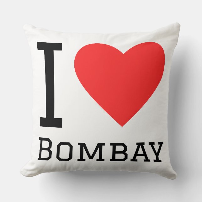 Almofada Eu amo Bombaim  (Frente)