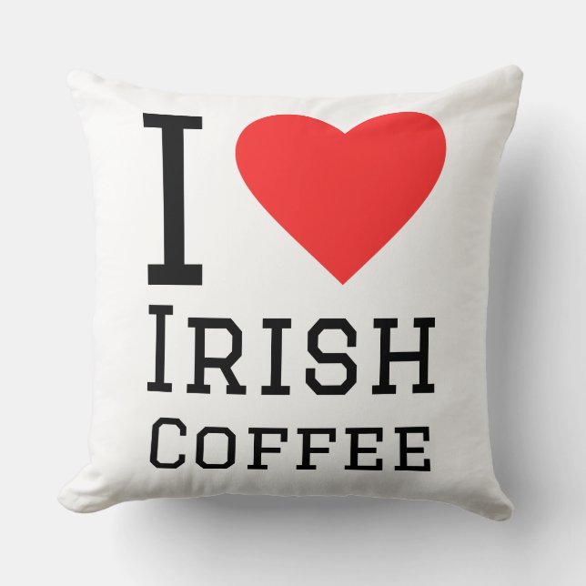 Almofada Eu amo café irlandês (Frente)
