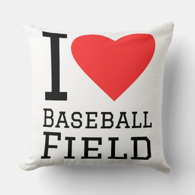 Almofada Eu amo campo de beisebol (Frente)