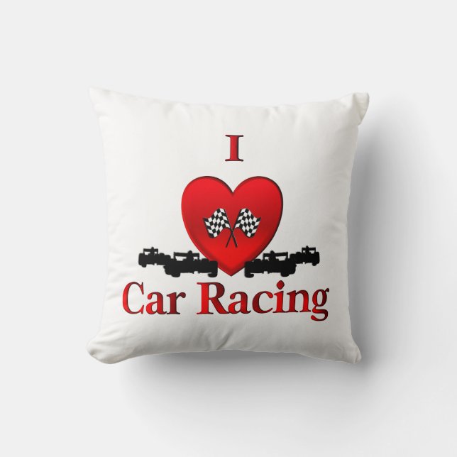 Almofada Eu Amo Car Racing (Frente)