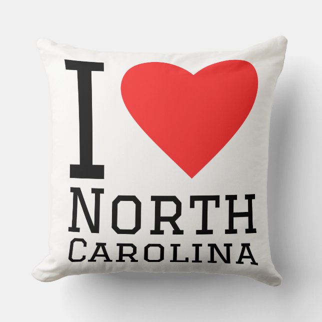 Almofada Eu amo Carolina do Norte (Frente)