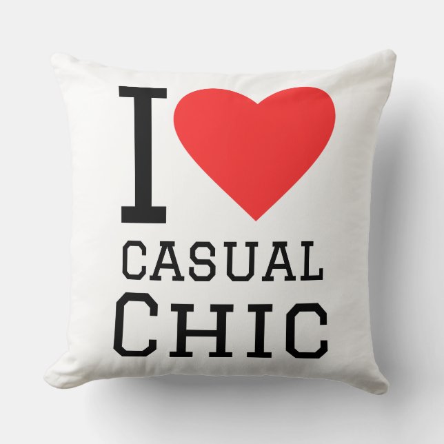 Almofada Eu amo casual chic (Frente)