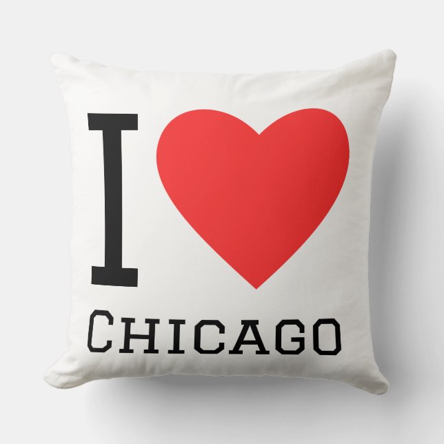 Almofada Eu amo Chicago  (Frente)