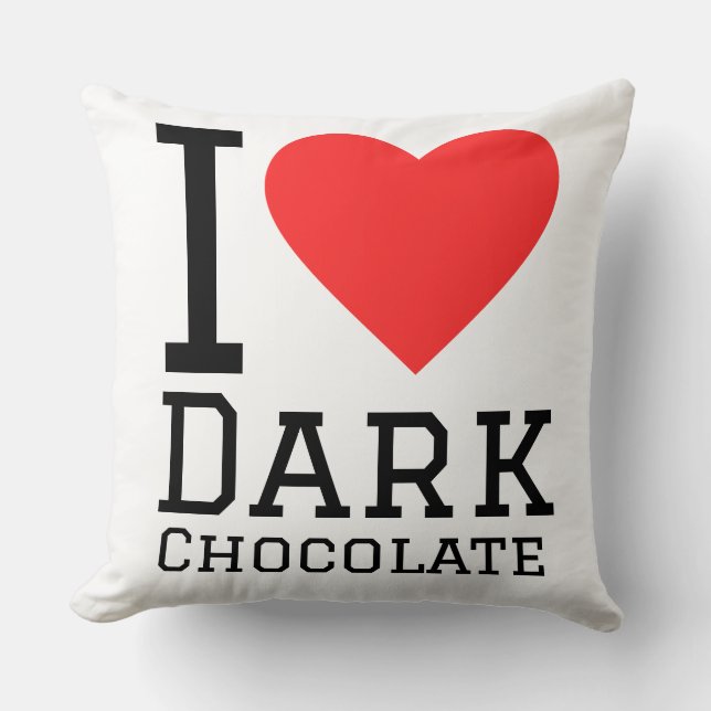 Almofada Eu amo chocolate amargo  (Frente)