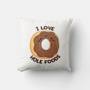 Almofada Eu Amo Comidas De Buracos, Rosquinha De Arte