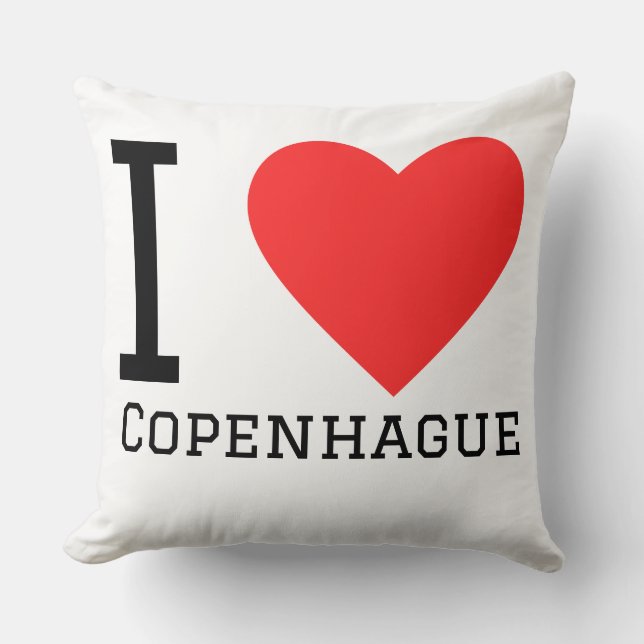 Almofada Eu amo Copenhague (Frente)