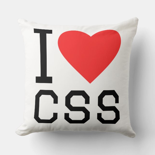 Almofada Eu amo css (Frente)