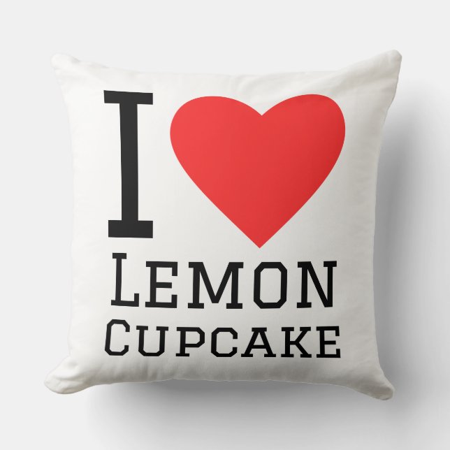 Almofada Eu amo cupcake de limão  (Frente)
