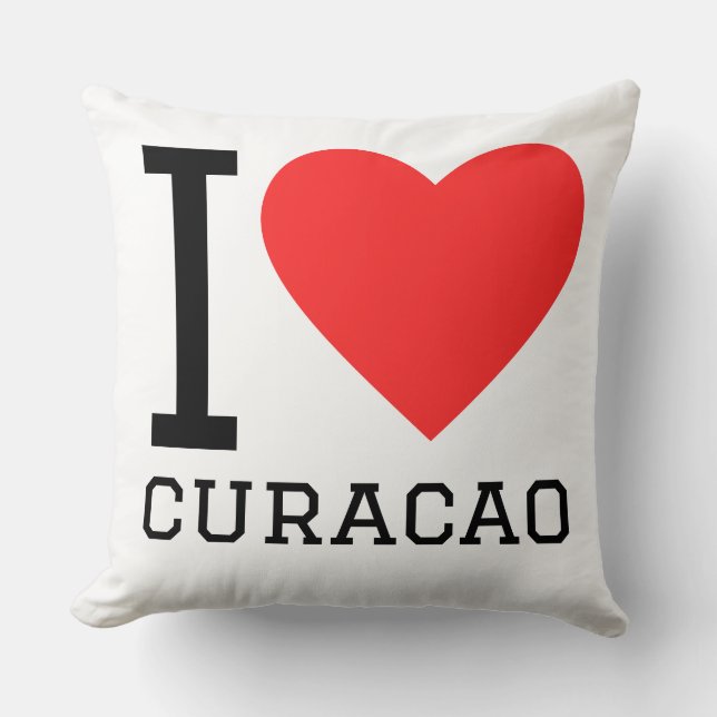 Almofada Eu amo Curaçao  (Frente)