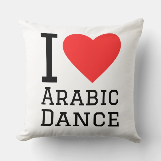 Almofada Eu amo dança árabe (Frente)