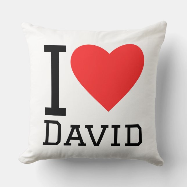 Almofada Eu amo David (Frente)