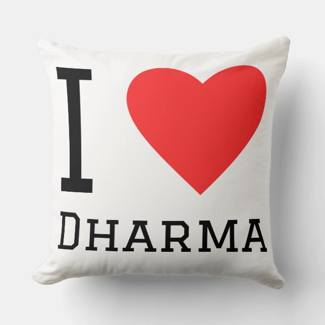 Almofada Eu amo dharma (Frente)