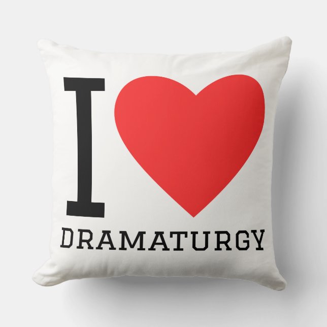 Almofada Eu amo dramaturgia (Frente)