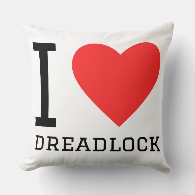 Almofada Eu amo dreadlock (Frente)